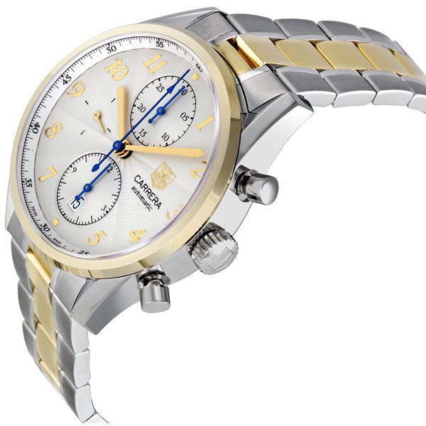 IMG_9085 Tag Heuer CAS2150.BD0731 Carrera Mens Automatic Stainless Steel and 18k Yellow Gold Replica 2