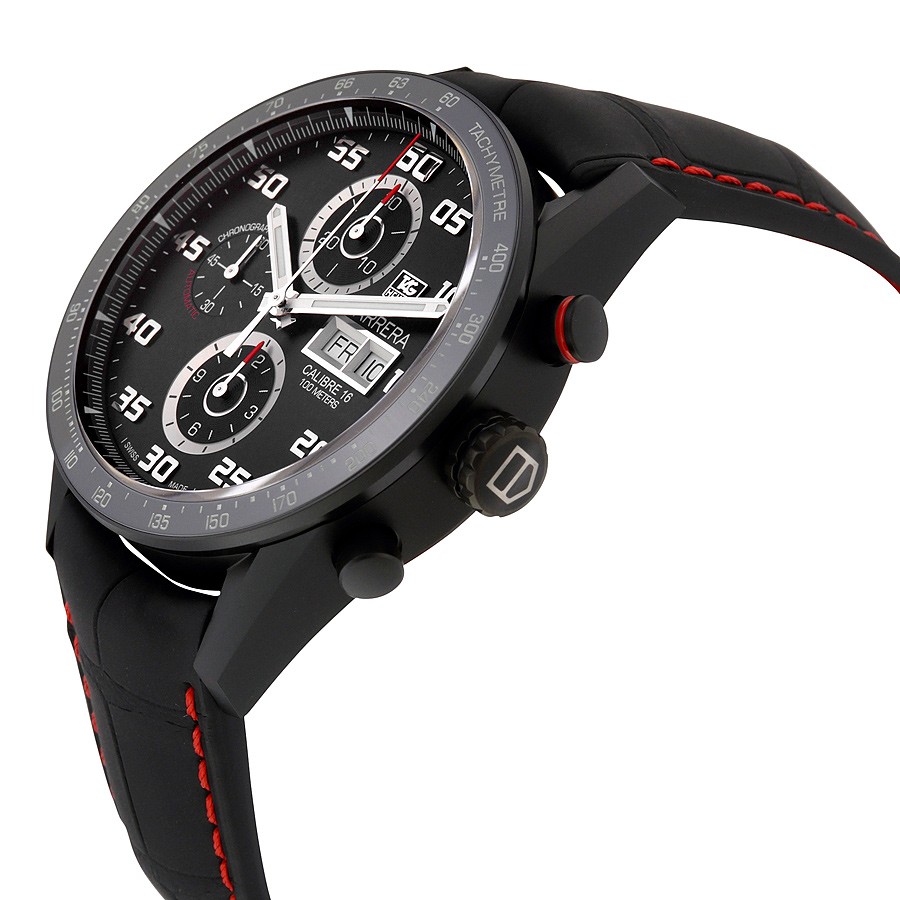 IMG_9085 Tag Heuer CV2A81.FC6237 Carrera Mens Automatic Black Carbide-Coated Titanium Replica 2