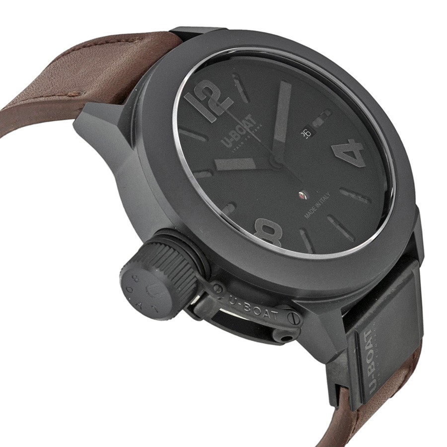 IMG_9085 U-Boat 7338 Mens Automatic Black Ceramic Replica 2