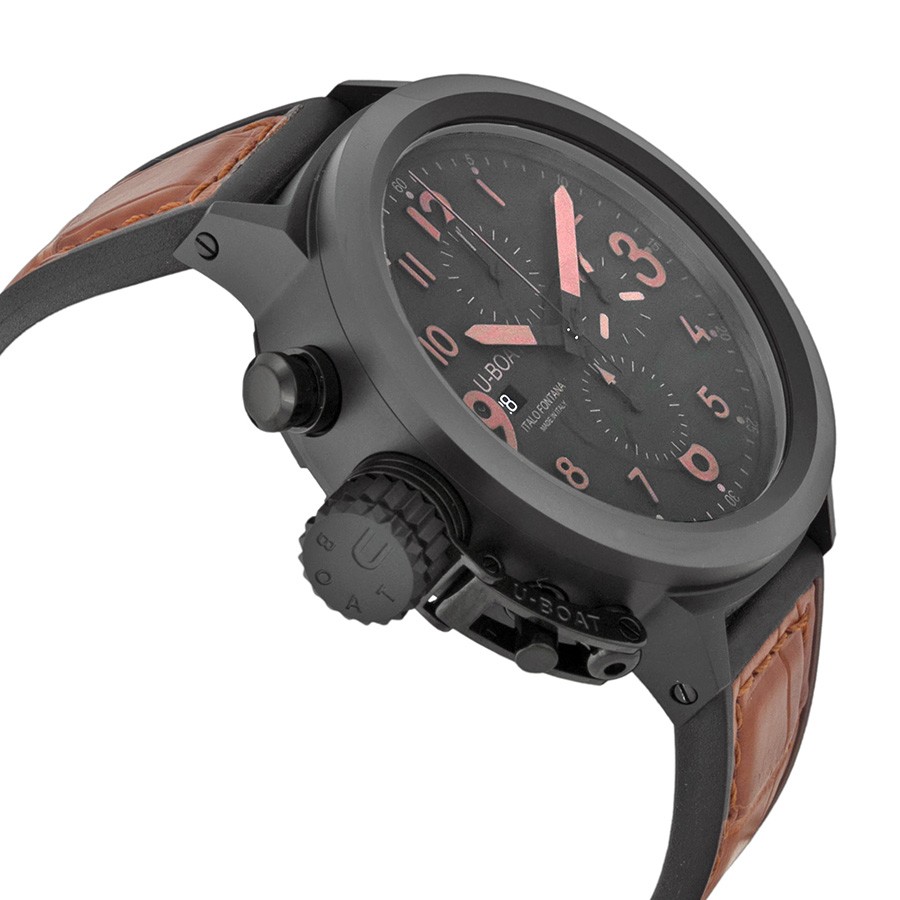 IMG_9085 U-Boat 8817 Mens Automatic Black Ceramic Replica 2