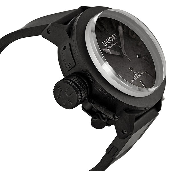 IMG_9085 U-Boat 6949 Classico Mens Automatic Black Ion-plated Stainless Steel Replica 2