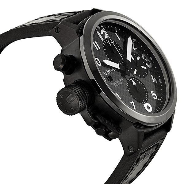 IMG_9085 U-Boat 6204 Flightdeck Mens Automatic Black Ion-plated Stainless Steel Replica 2