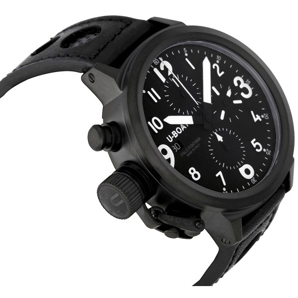 IMG_9085 U-Boat 6253 Flightdeck Mens Automatic Black Ion-plated Stainless Steel Replica 2