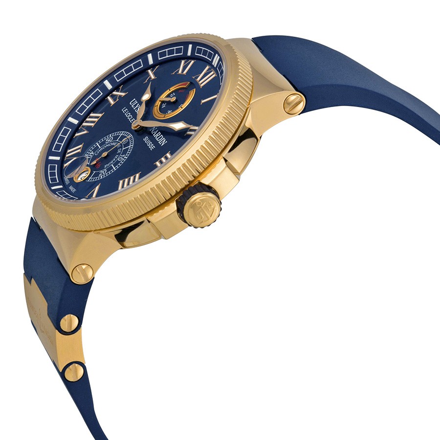 IMG_9085 Ulysse Nardin 1186-126-3/43 Marine Chronometer Mens Automatic 18kt Rose Gold Replica 2