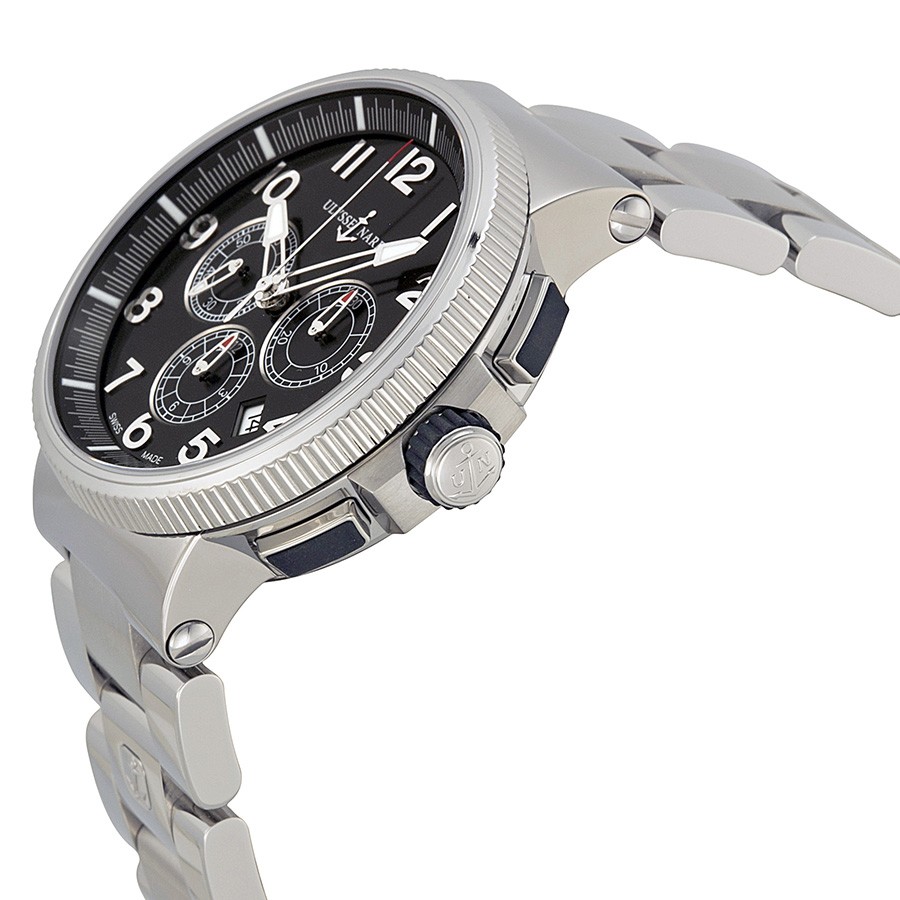 IMG_9085 Ulysse Nardin 1503-150-7M/62 Marine Chronometer Mens Automatic Stainless Steel and Titanium Replica 2