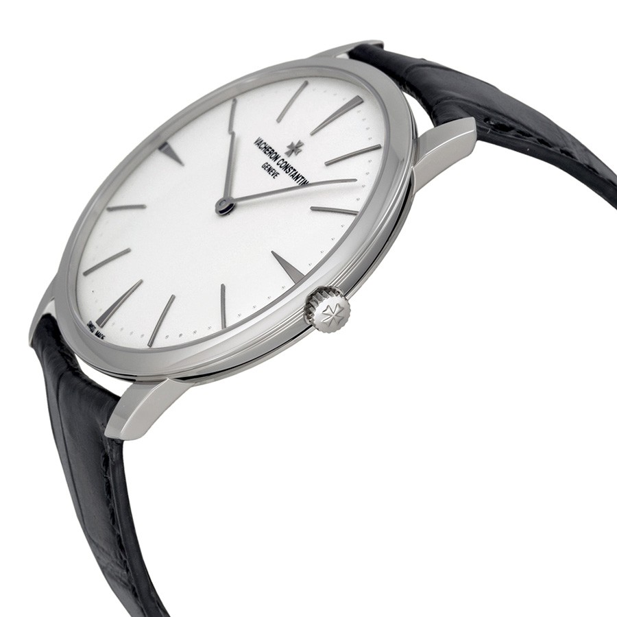 IMG_9085 Vacheron Constantin 81180/000G-9117 Patrimony Mens Hand Wind 18kt White Gold Replica 2
