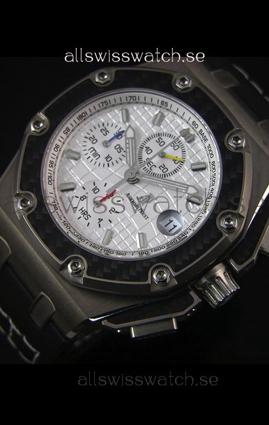 IMG_9086 Audemars Piguet Royal Oak Offshore Juan Pablo Montoya 3120 Movement White Dial - 1:1 Mirror 3