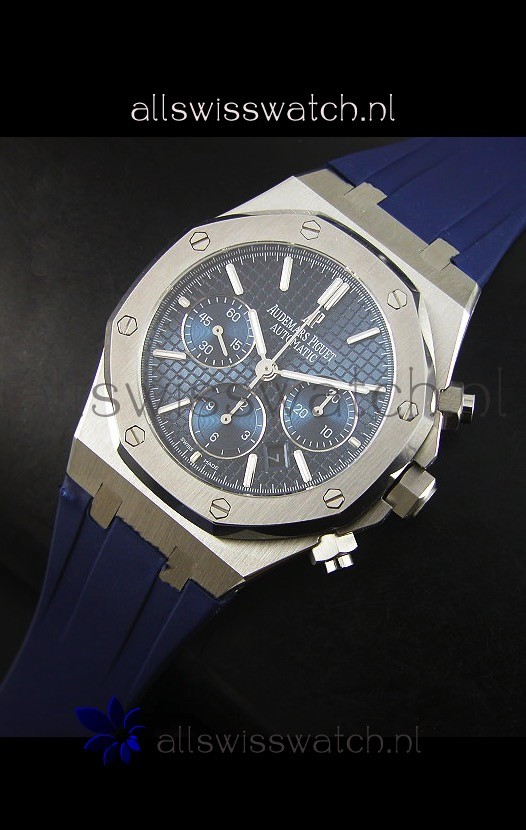 IMG_9086 Audemars Piguet Royal Oak Chronograph in Stainless Steel Case Blue Dial 3