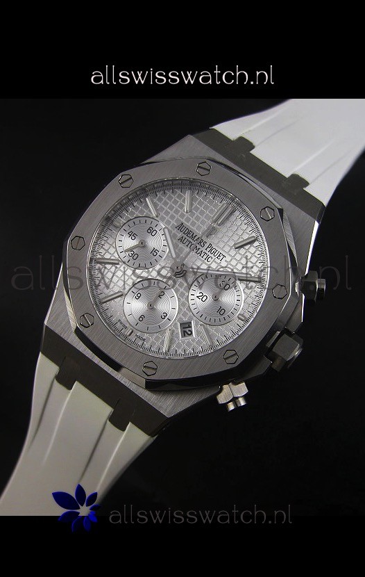 IMG_9086 Audemars Piguet Royal Oak Chronograph in Stainless Steel Case White Dial 3