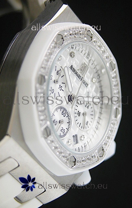 Audemars Piguet Royal Oak Offshore Lady Alinghi in White Checkered Dial 3