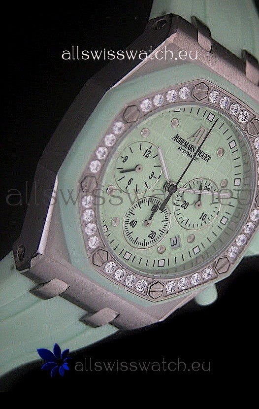 IMG_9086 Audemars Piguet Royal Oak Offshore Lady Alinghi in Light Green Dial 3