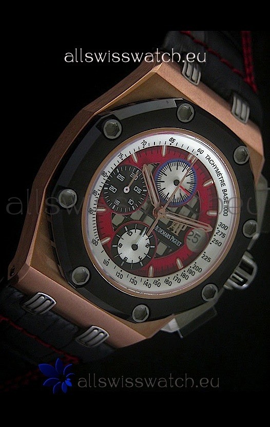 IMG_9086 Audemars Piguet Royal Oak Offshore Rubens Barrichello Pink Gold - Secs hand 12 O clock 3