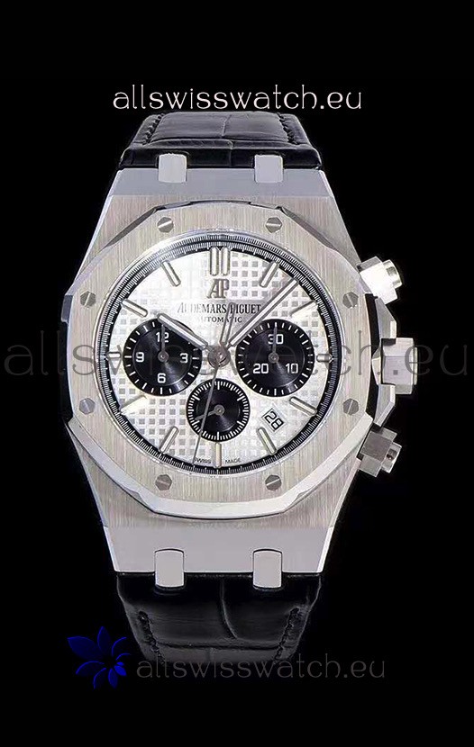 IMG_9086 Audemars Piguet Royal Oak Chronograph White Dial 904L Steel 1:1 Mirror 3