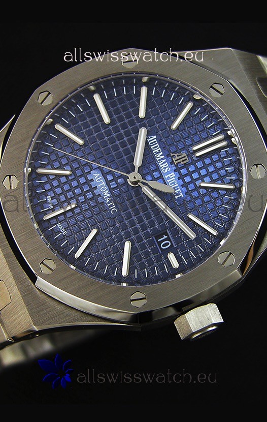 IMG_9086 Audemars Piguet Royal Oak 41MM Blue Dial Steel Strap - 1:1 Mirror Ultimate Edition 3