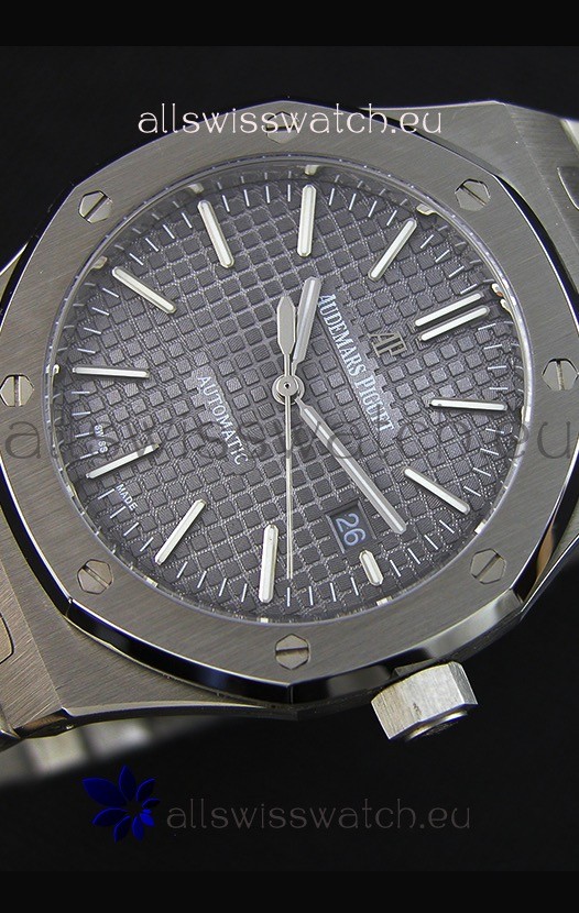 IMG_9086 Audemars Piguet Royal Oak 41MM Grey Dial Steel Strap - 1:1 Mirror Ultimate Edition 3