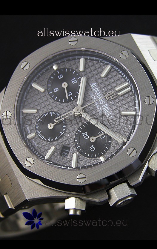 IMG_9086 Audemars Piguet Royal Oak Chronograph Slate Grey Dial Steel Strap 3
