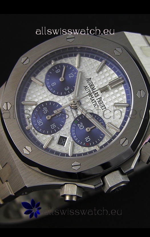 IMG_9086 Audemars Piguet Royal Oak Chronograph White Dial Steel Strap 3