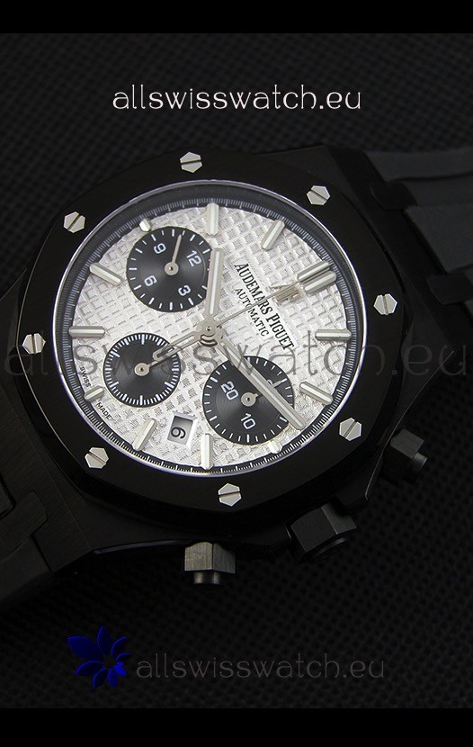 IMG_9086 Audemars Piguet Royal Oak Chronograph Silver Toned Dial Black Subdials 3