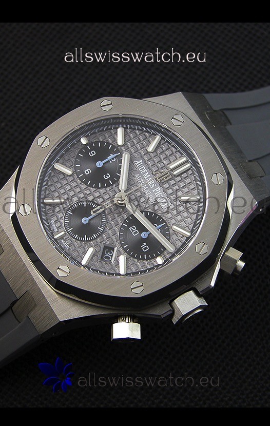 IMG_9086 Audemars Piguet Royal Oak Chronograph Slate Grey Dial Rubber Strap 3