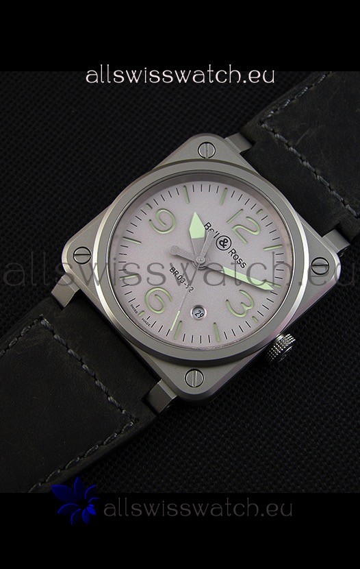 IMG_9086 Bell & Ross BR03-92 Horolum Grey Dial Leather Strap1:1 Mirror 3