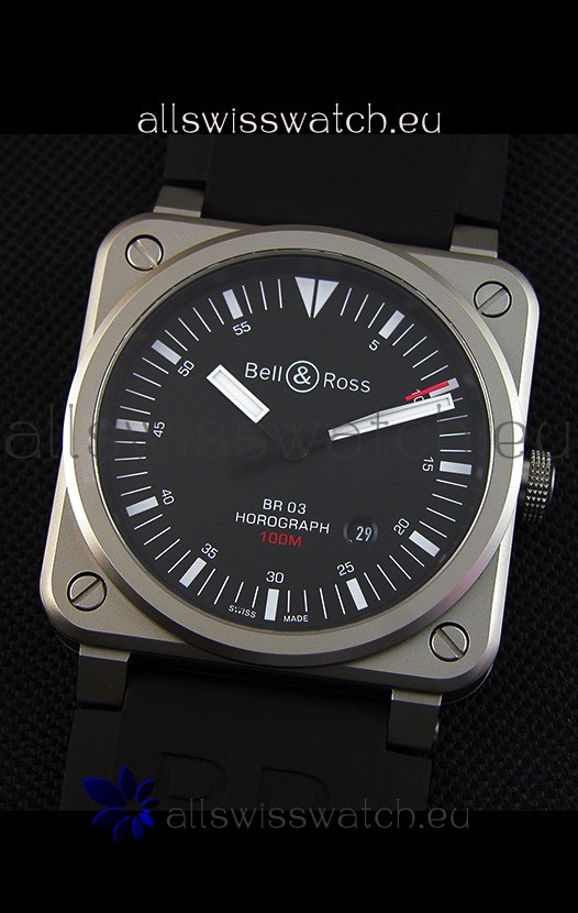 Bell & Ross BR03-92 Horograph Black Dial Rubber Strap 1:1 Mirror 3