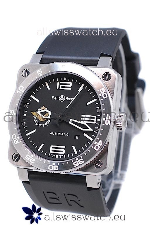IMG_9086 Bell and Ross BR 03 Type Aviation Brushed Steel Automatic 3
