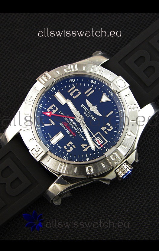 IMG_9086 Breitling Avenger II GMTin Black Dial 1:1 Mirror Version 3