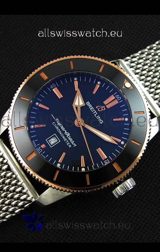 IMG_9086 Breitling SuperOcean Heritage II B20 44MM Black Dial Two Tone Bezel 1:1 Mirror 3