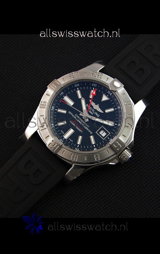 IMG_9086 Breitling Avenger II GMT 1:1 Mirror in Black Dial 3