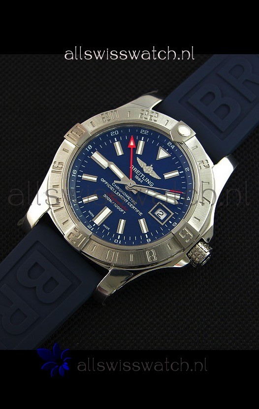 IMG_9086 Breitling Avenger II GMT 1:1 Mirror in Blue Dial 3