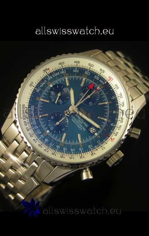 IMG_9086 Breitling Navitimer World GMT - 1:1 Mirror Ultimate Edition Blue Dial 3