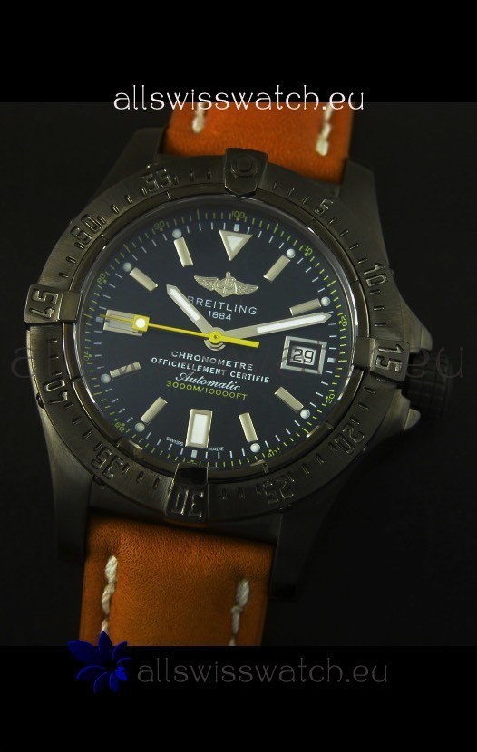 IMG_9086 Breitling Seawolf PVD Coated in Brown Strap 3
