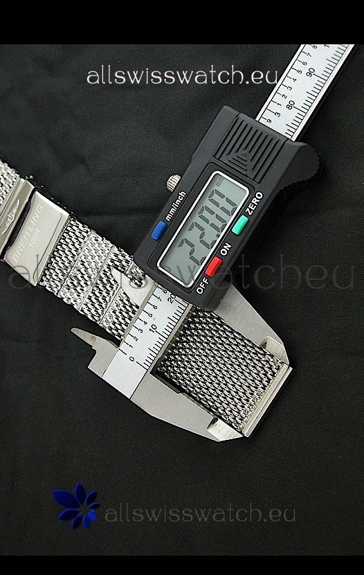IMG_9086 Breitling 440 Solid Stainless Steel Polished Strap with Breitling Double Fliplock Clasp 3