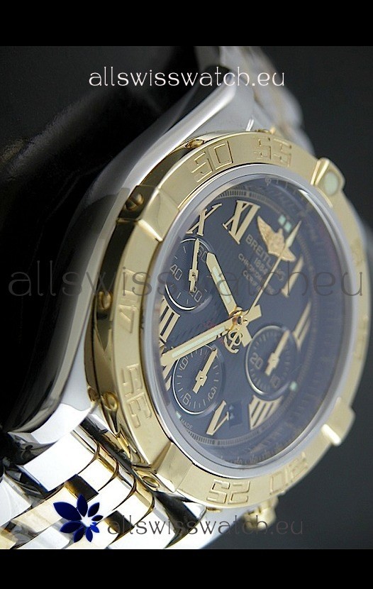 IMG_9086 Breitling Chronomat B01 Two Tone in Black Dial 3