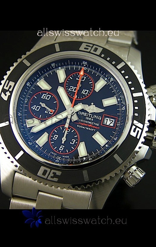 IMG_9086 Breitling SuperOcean Abyss Chronograph - 1:1 Mirror - 44MM Orange Markers 3