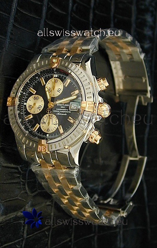 IMG_9086 Breitling Windriderin Black Dial Two tone Casing 3