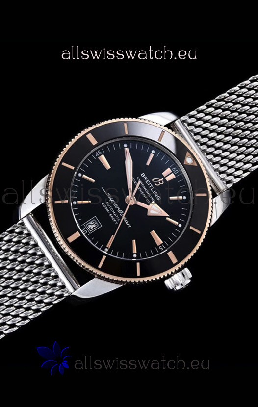 IMG_9086 Breitling SuperOcean Heritage II 44MM Black Dial Two Tone 904L Steel 1:1 Mirror 3