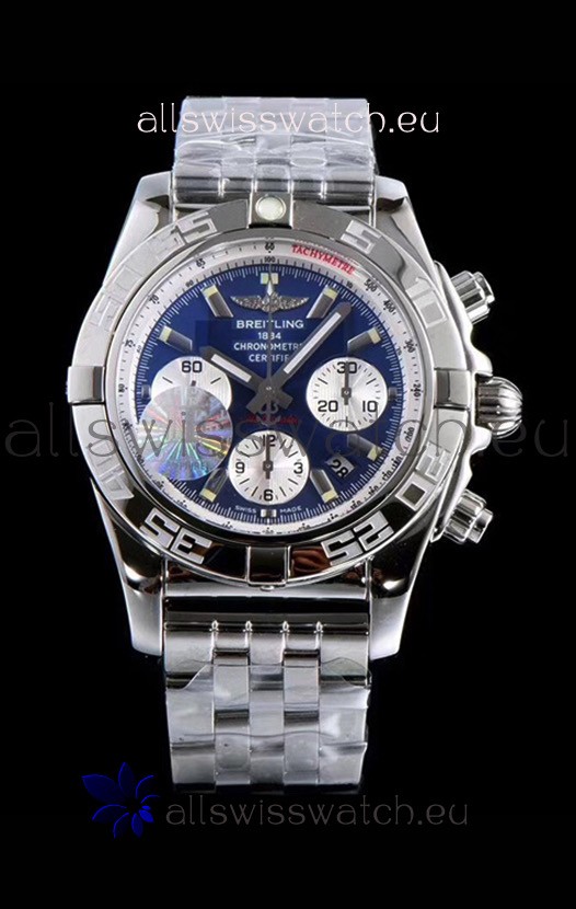 Breitling Chronomat B01 Blue Dial 904L Steel 1:1 Mirror 3