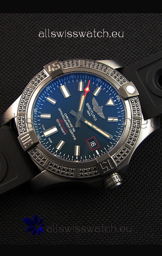 IMG_9086 Breitling Avenger Blackbird 44 1:1 Mirror with Diamonds 3