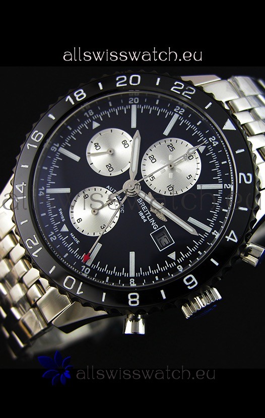IMG_9086 Breitling Chronoliner Steel-Black Steel Strap in Black Dial 3