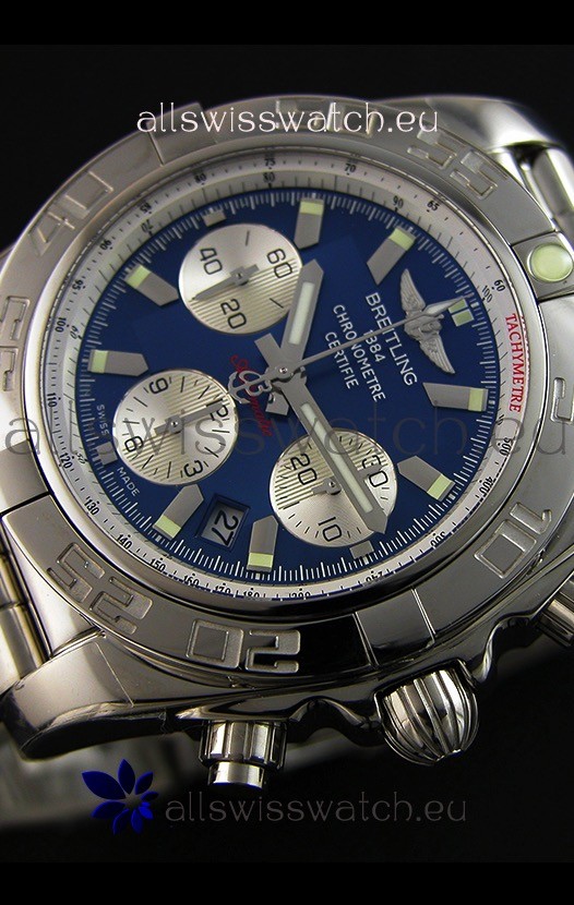IMG_9086 Breitling Chronomat B01 Blue Dial1:1 Mirror Edition 3
