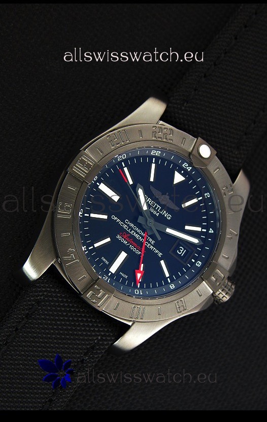 IMG_9086 Breitling Avenger II BlackSteel GMTNylon Strap 1:1 Mirror 3
