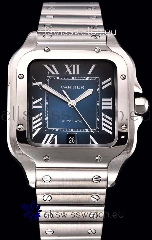 IMG_9086 Cartier Santos De Cartier XL 1:1 Mirror - 40MM Stainless Steel 3
