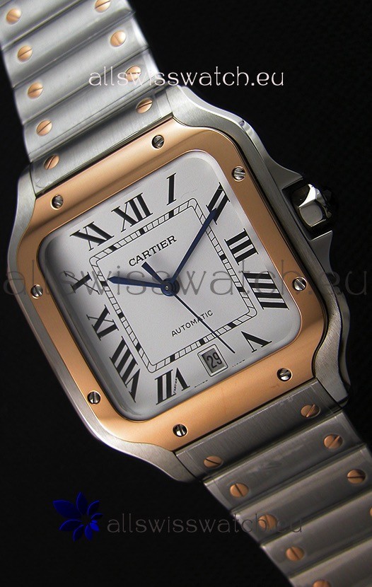IMG_9086 Cartier Santos De Cartier 1:1 Mirror - 40MM Two Tone Steel 3
