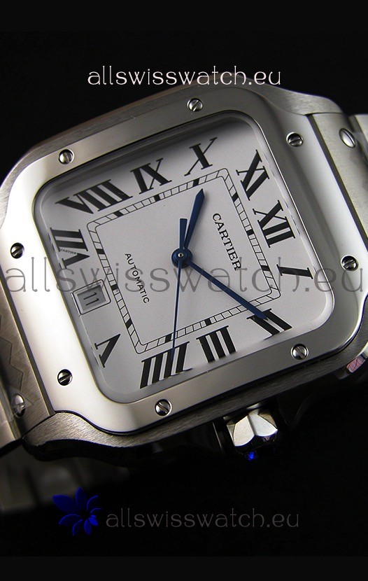 IMG_9086 Cartier Santos De Cartier 1:1 Mirror - 40MM Stainless Steel 3