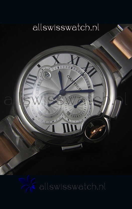 Ballon De Cartier Chronograph in Rose Gold Two Tone Case - 1:1 Mirror 3