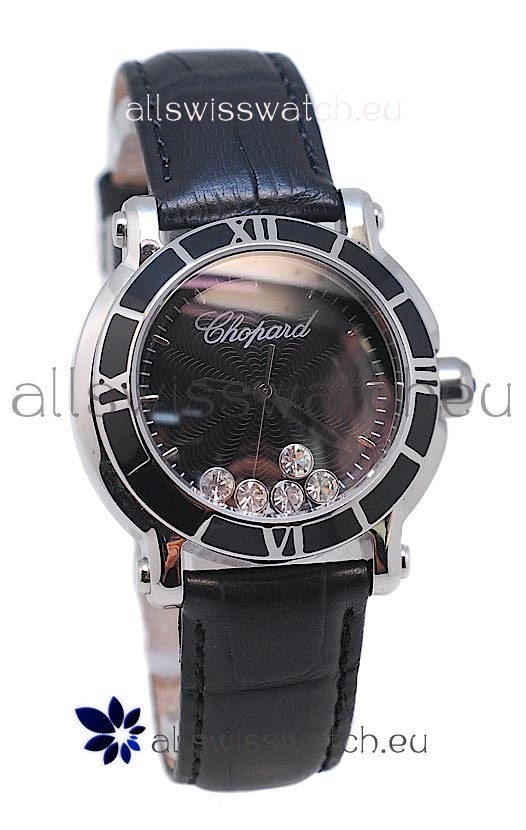 IMG_9086 Chopard Happy Sport Star Shaped Diamonds in Black Dial 3