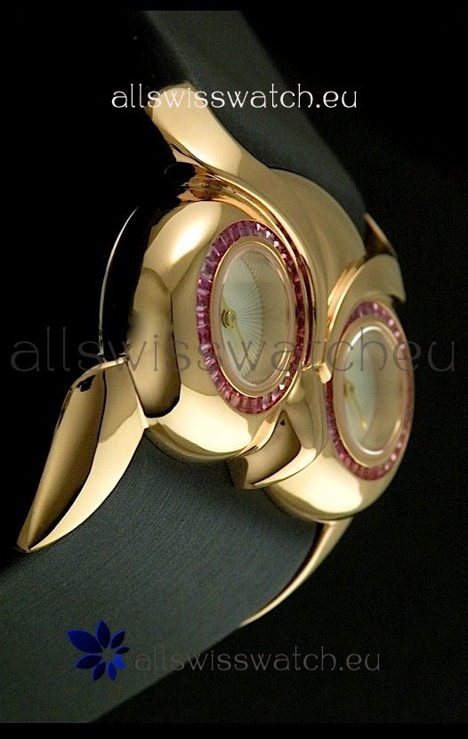 IMG_9086 Chopard Animal World Ladies Owl in Black Strap 3