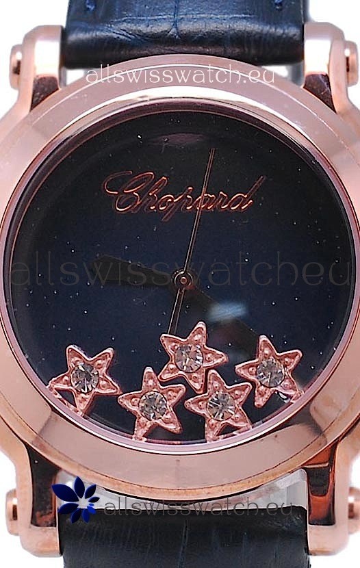 IMG_9086 Chopard Happy Sport Star Shaped Diamonds Rose Gold 3