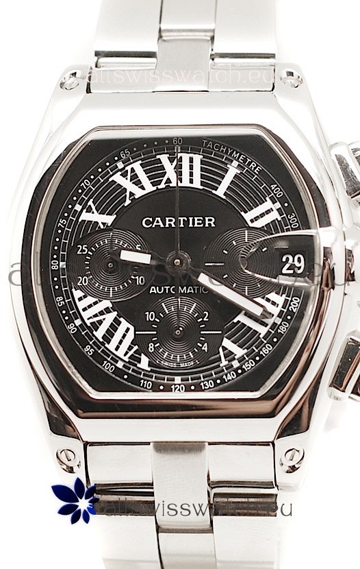 IMG_9086 Cartier Roadster Chronographin Black Dial 3